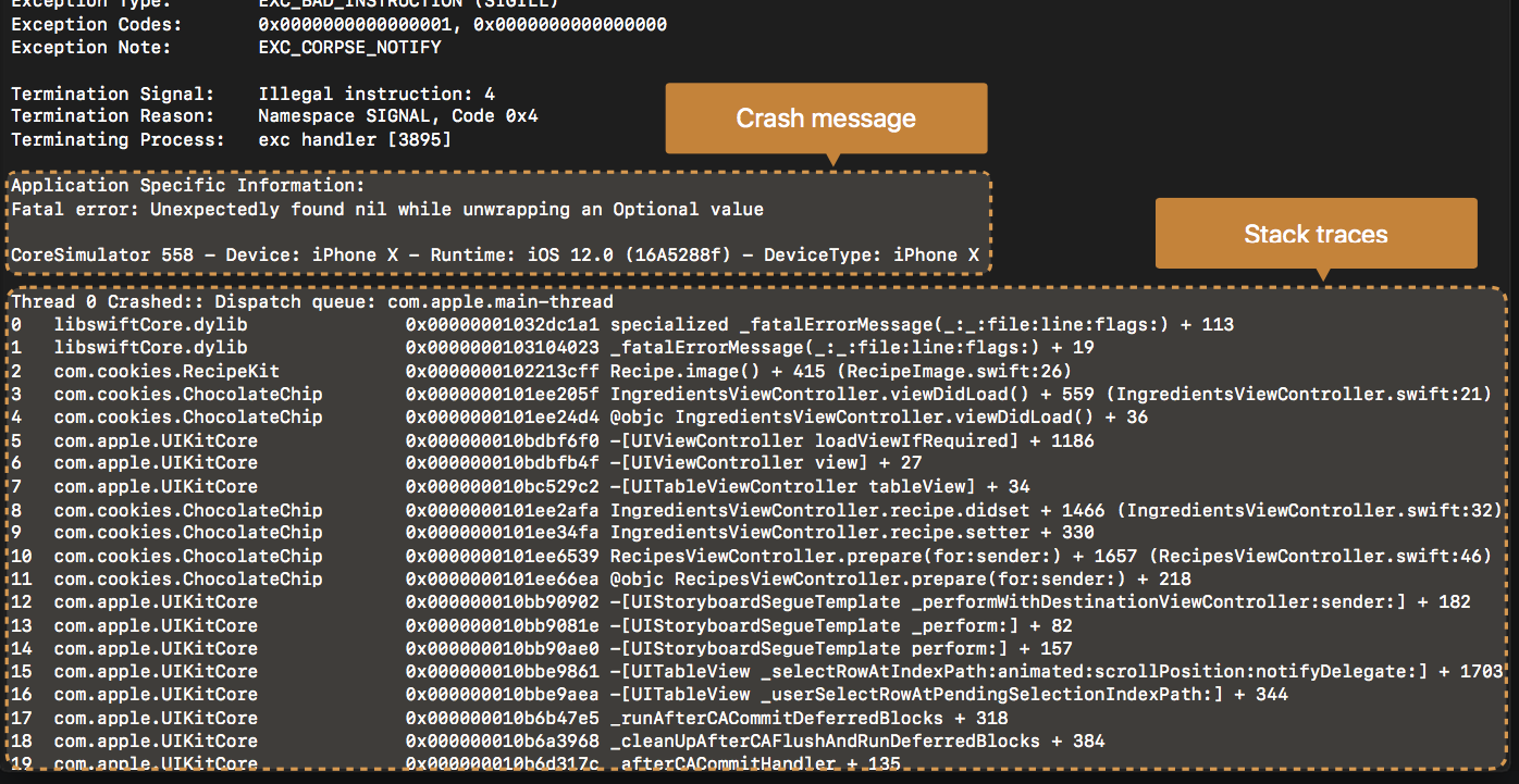 Understanding Crashes And Crash Logs 纳兰若水